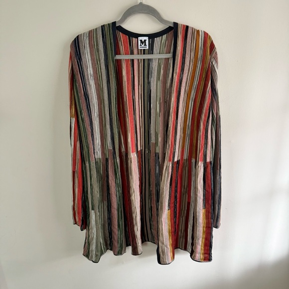 Missoni Multicolor vertical Striped Knit Cardigan M/L